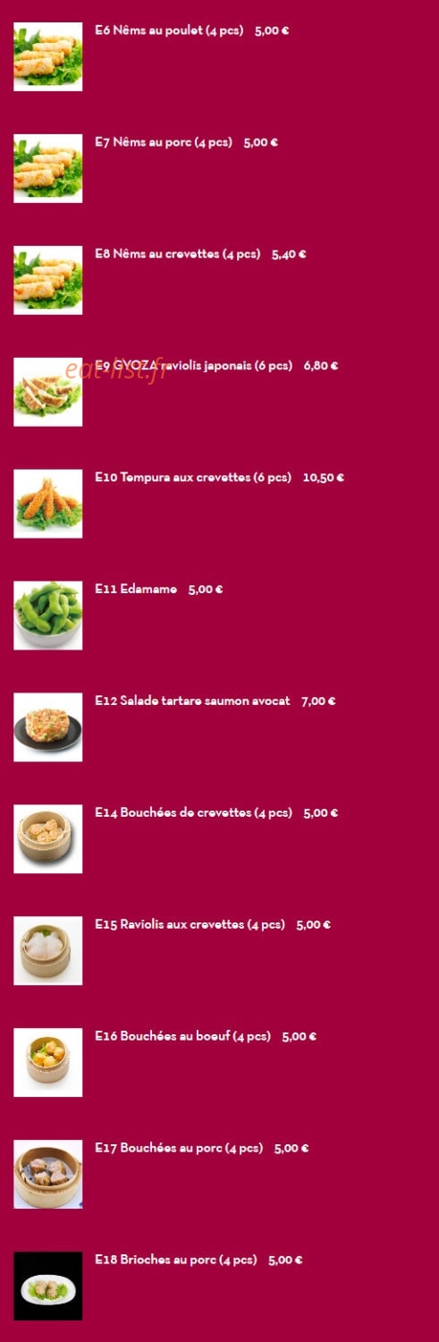 Yi Sushi — carte page 2