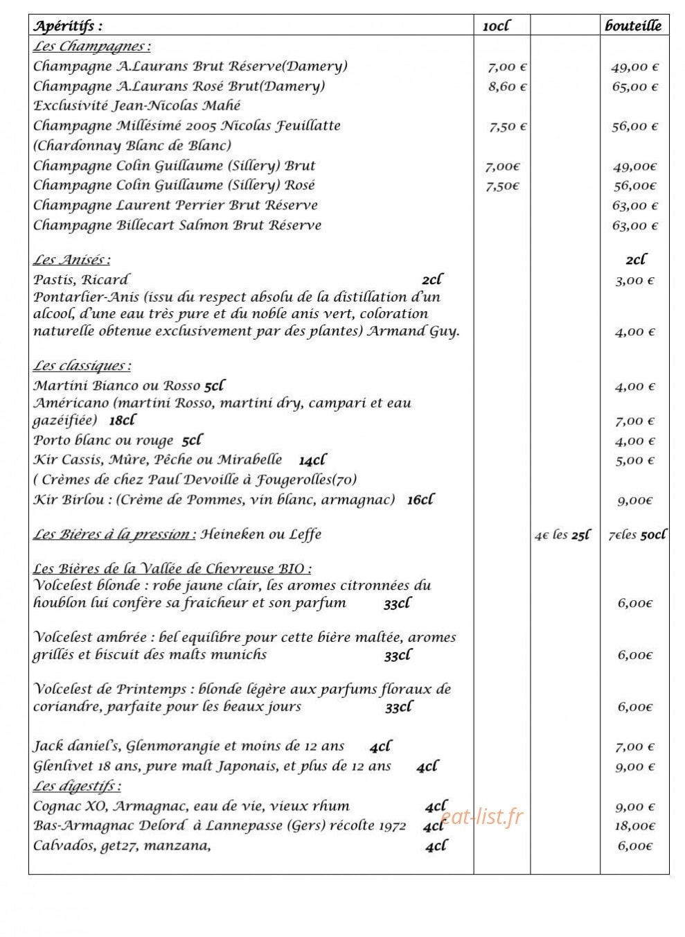 Le Resto — carte page 4