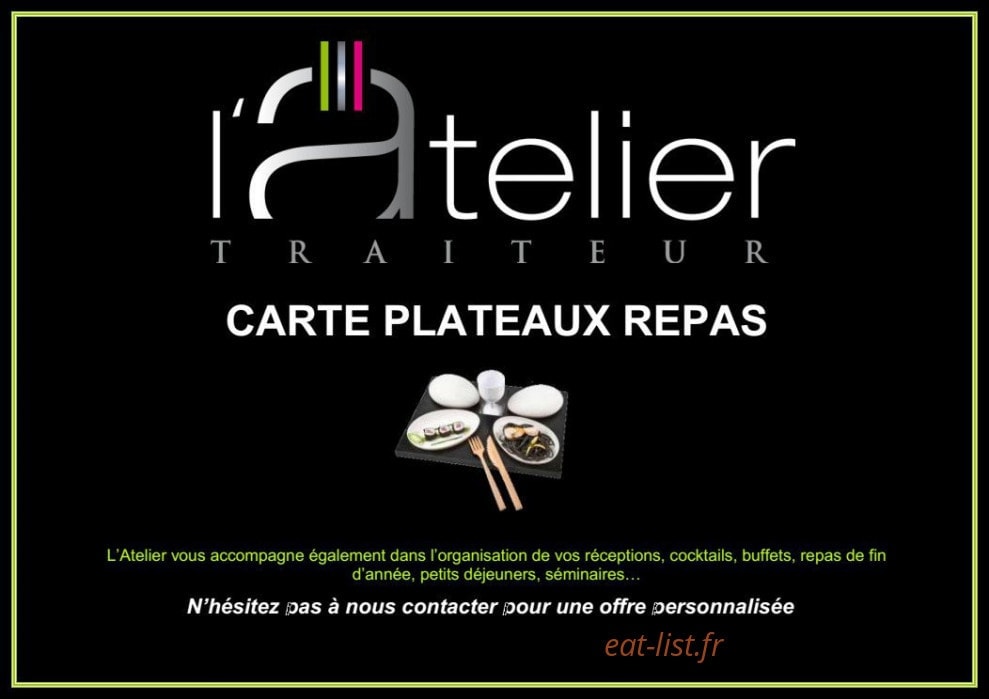 Carte et menu L'Atelier Traiteur Clairefontaine en Yveline