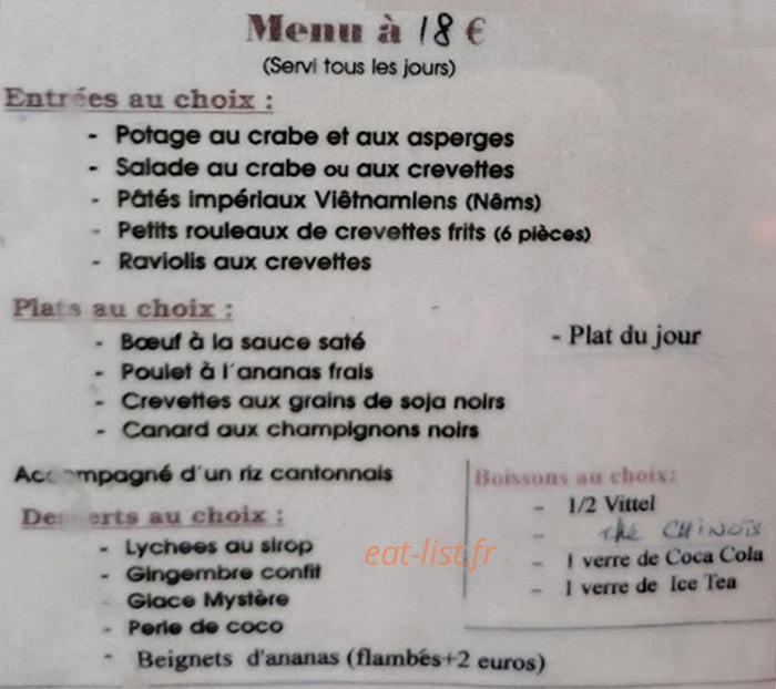 Au Lagon de Chine — carte page 5