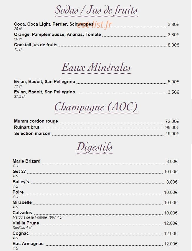 Auberge du Louvetier — carte page 6