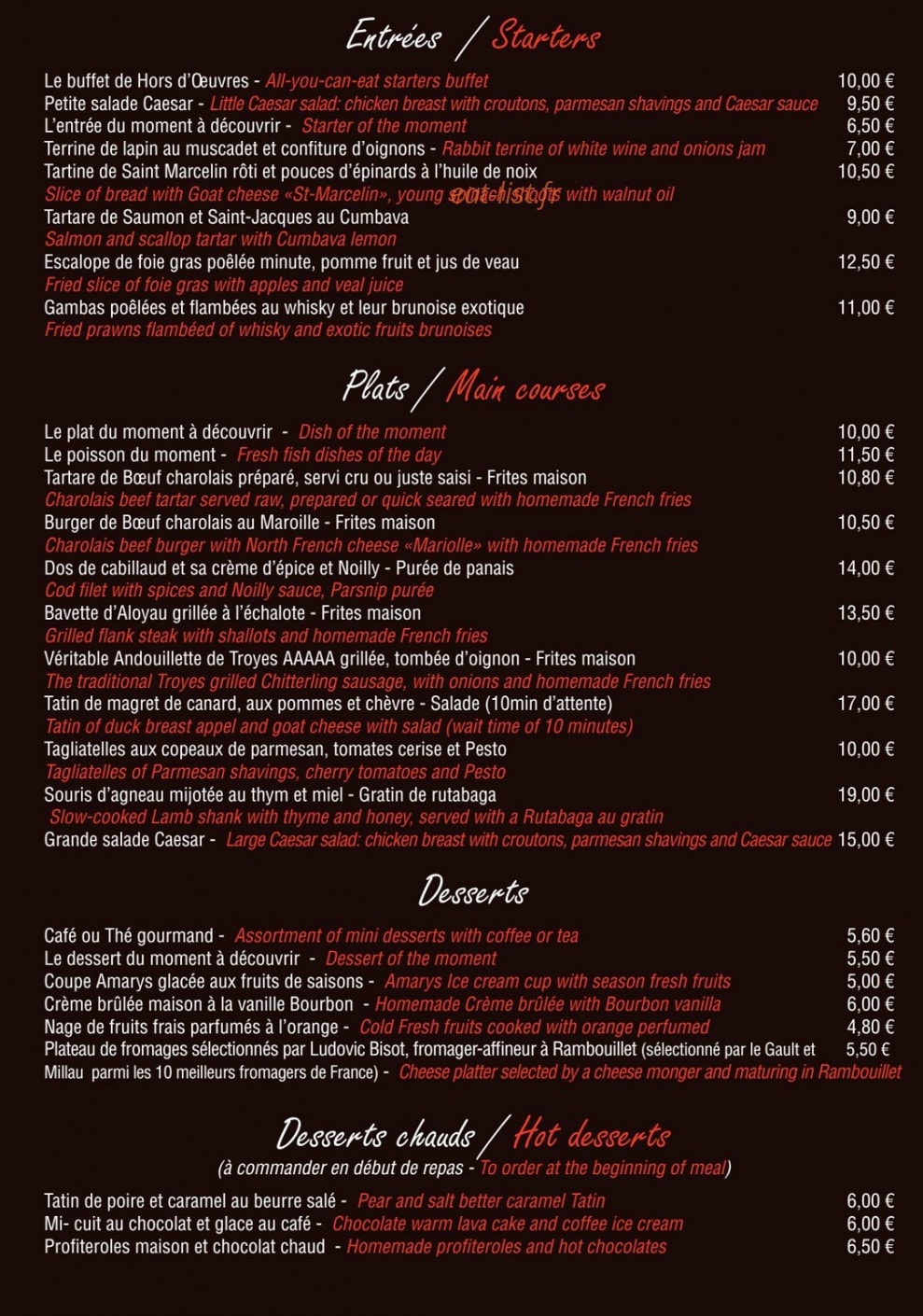 Best western amarys — carte page 2