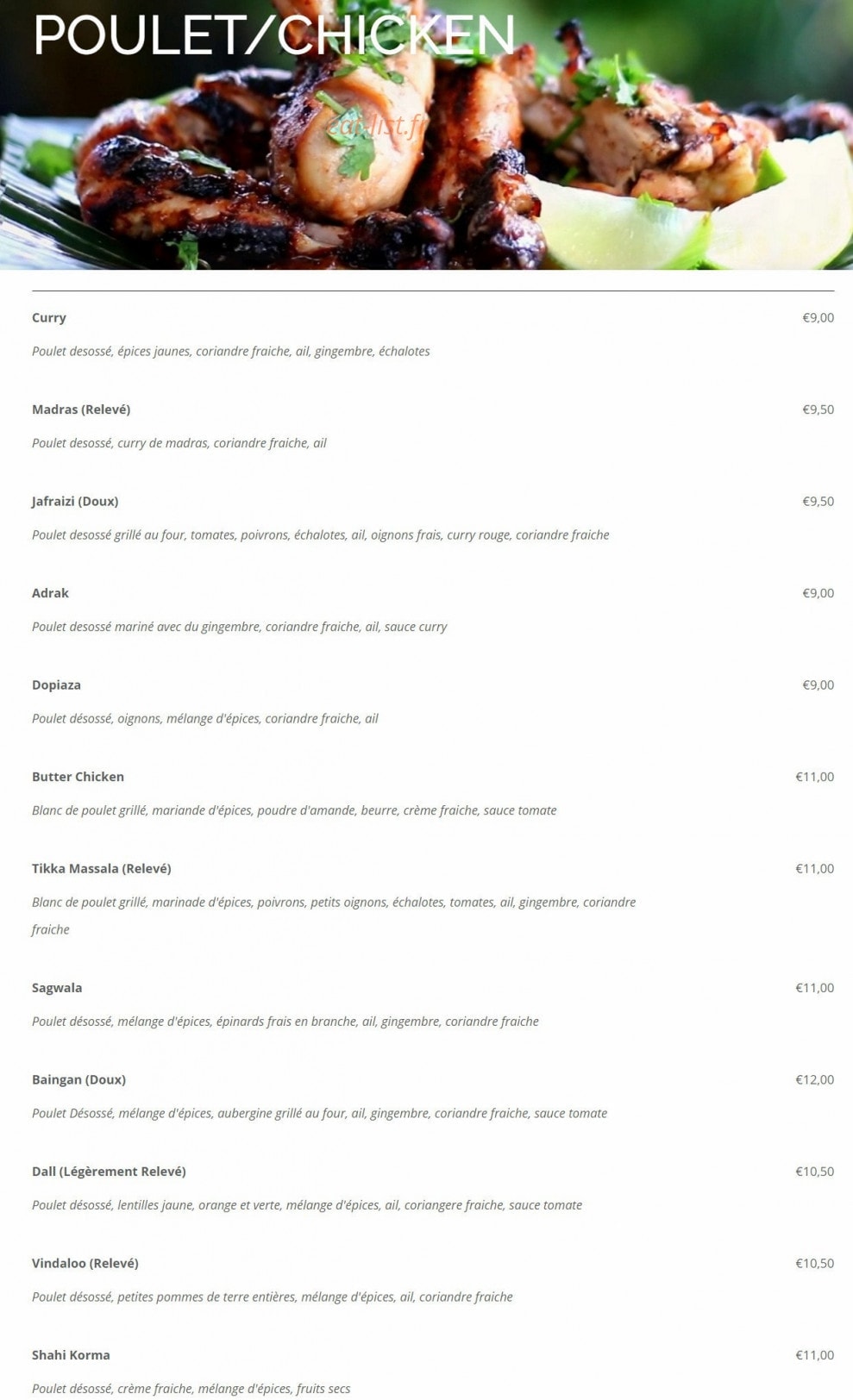Chapati — carte page 14
