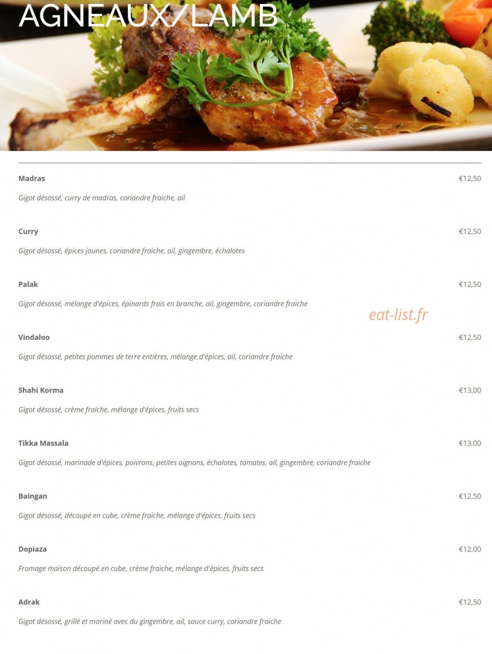 Chapati — carte page 16