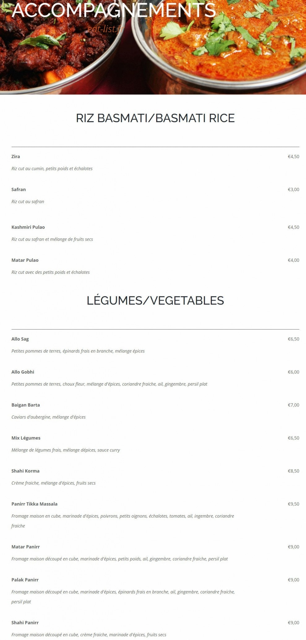 Chapati — carte page 19