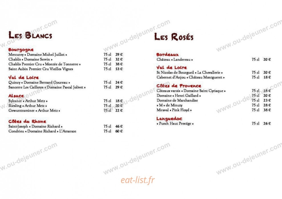 Chez Martin — carte page 6