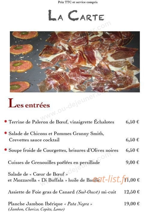 Chez Martin — carte page 1