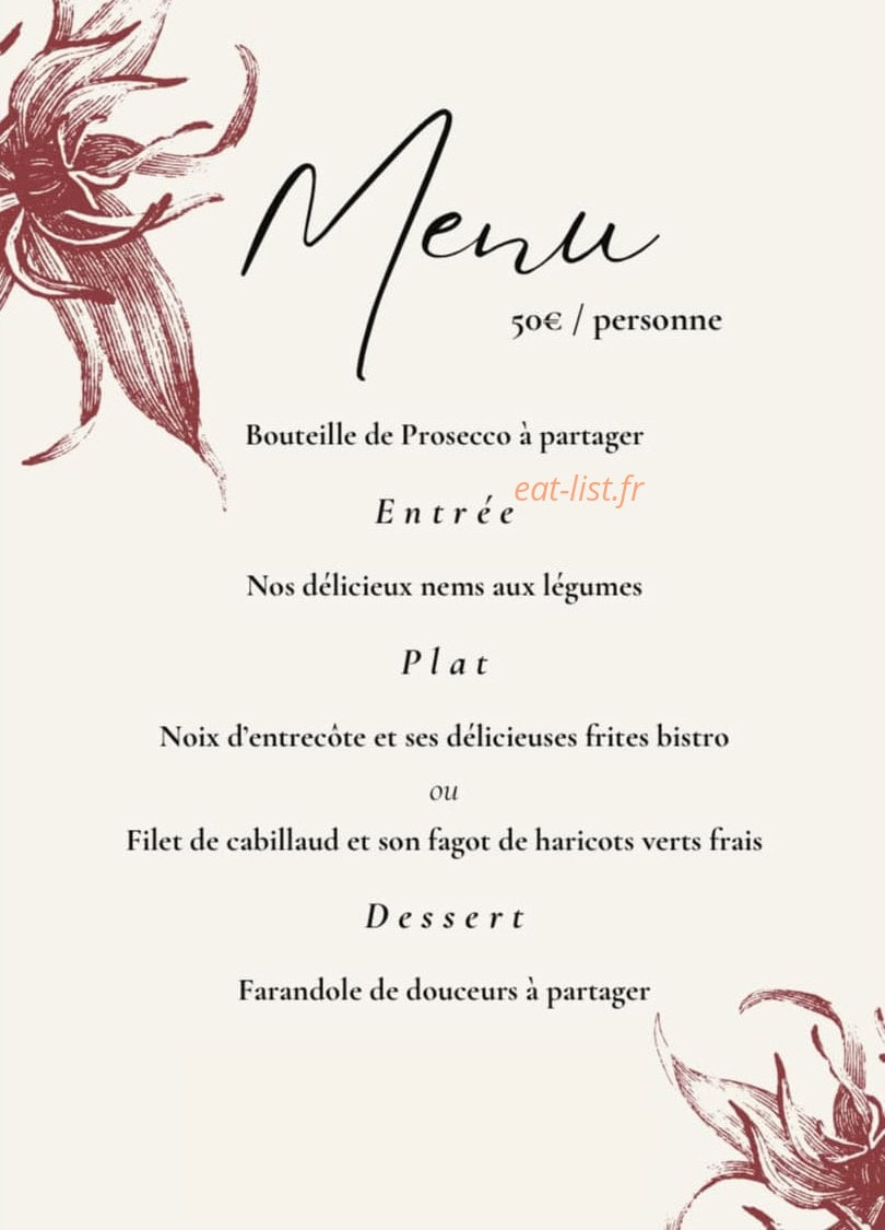 Hmx Cafe — carte page 1