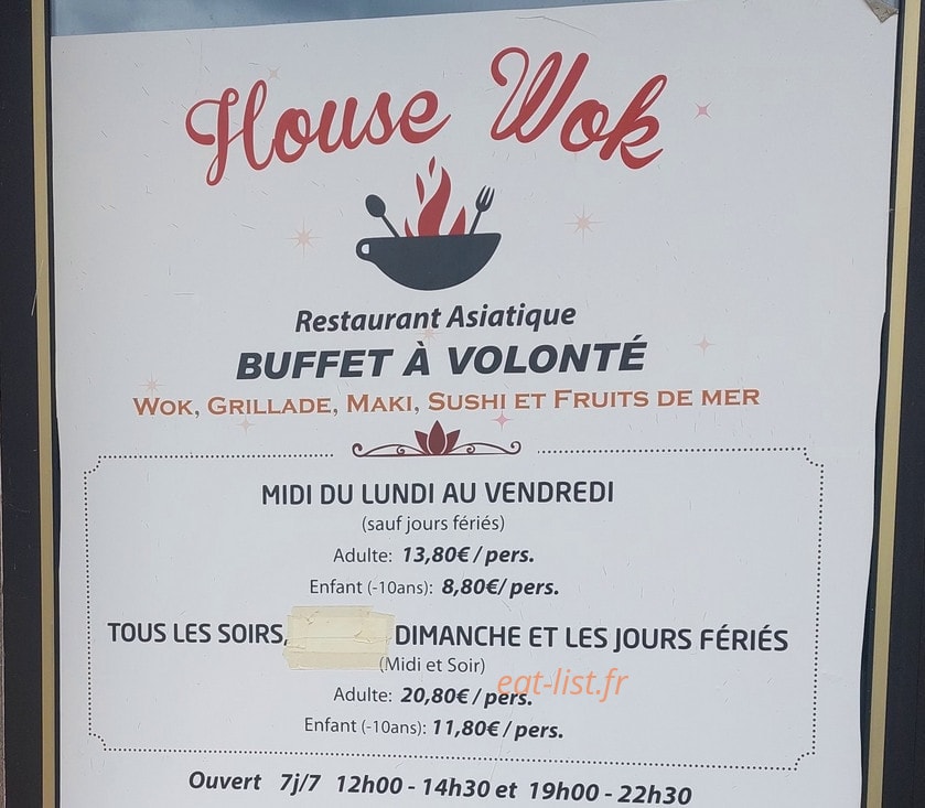 House wok — carte page 1