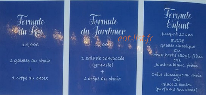 La Crêperie Du Roi — carte page 1