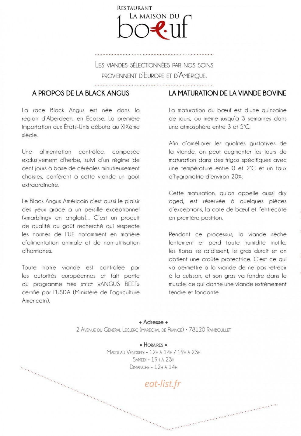 La Maison du Boeuf — carte page 6
