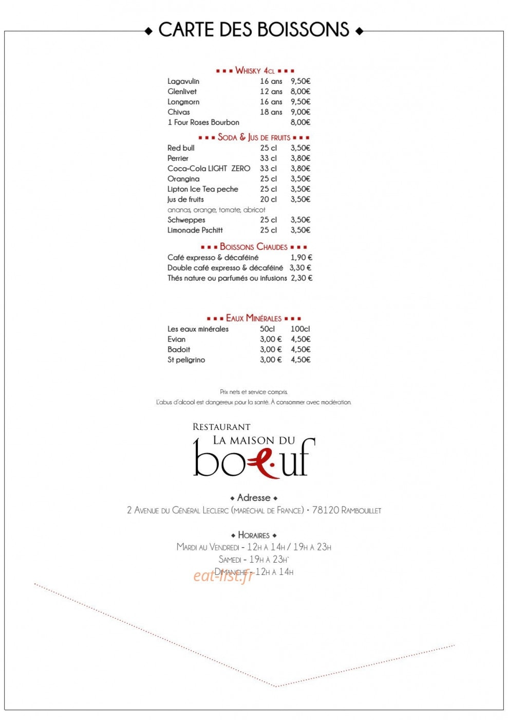 La Maison du Boeuf — carte page 5