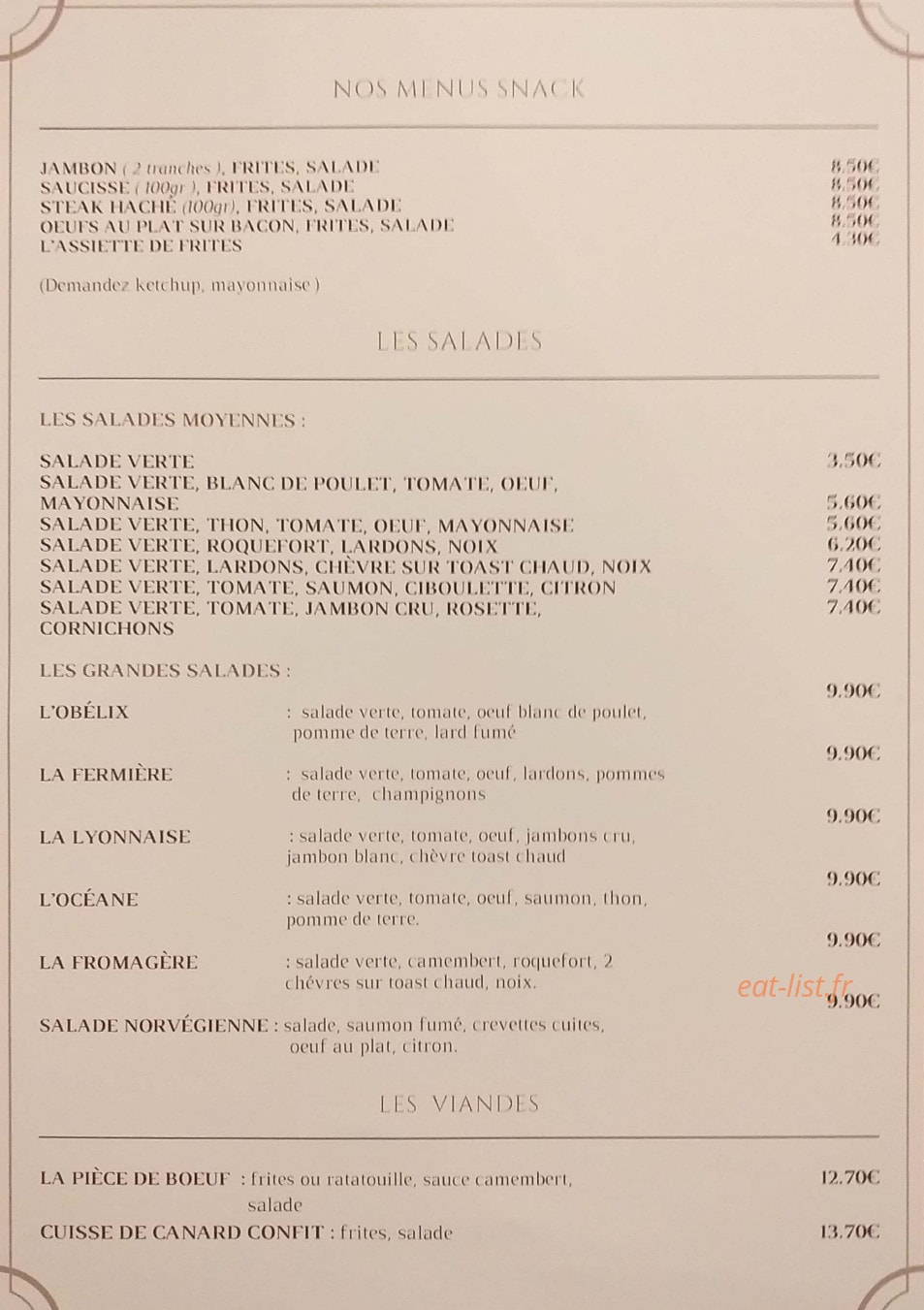 Le Manège à Crêpes — carte page 3