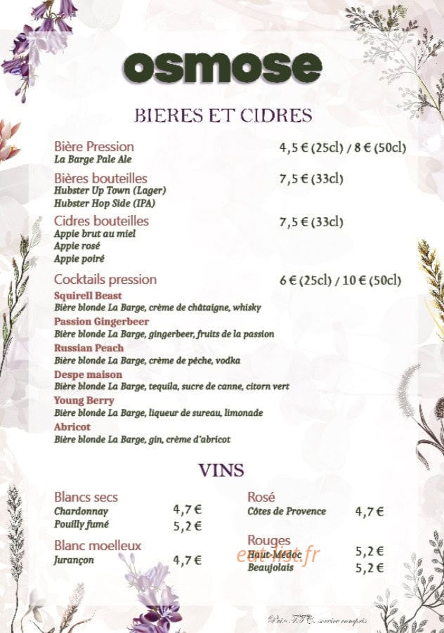 Osmose — carte page 2