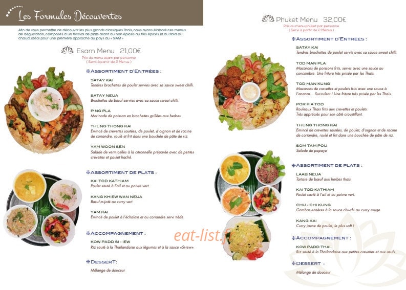 Phuket Thaï — carte page 7