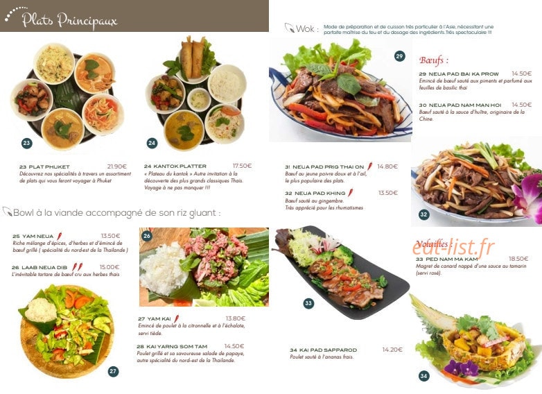 Phuket Thaï — carte page 4