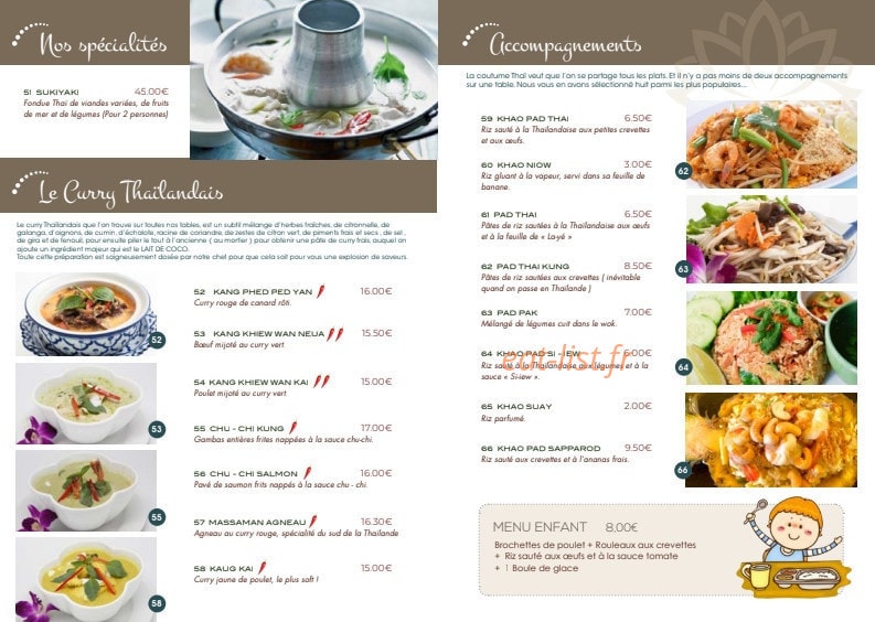 Phuket Thaï — carte page 6