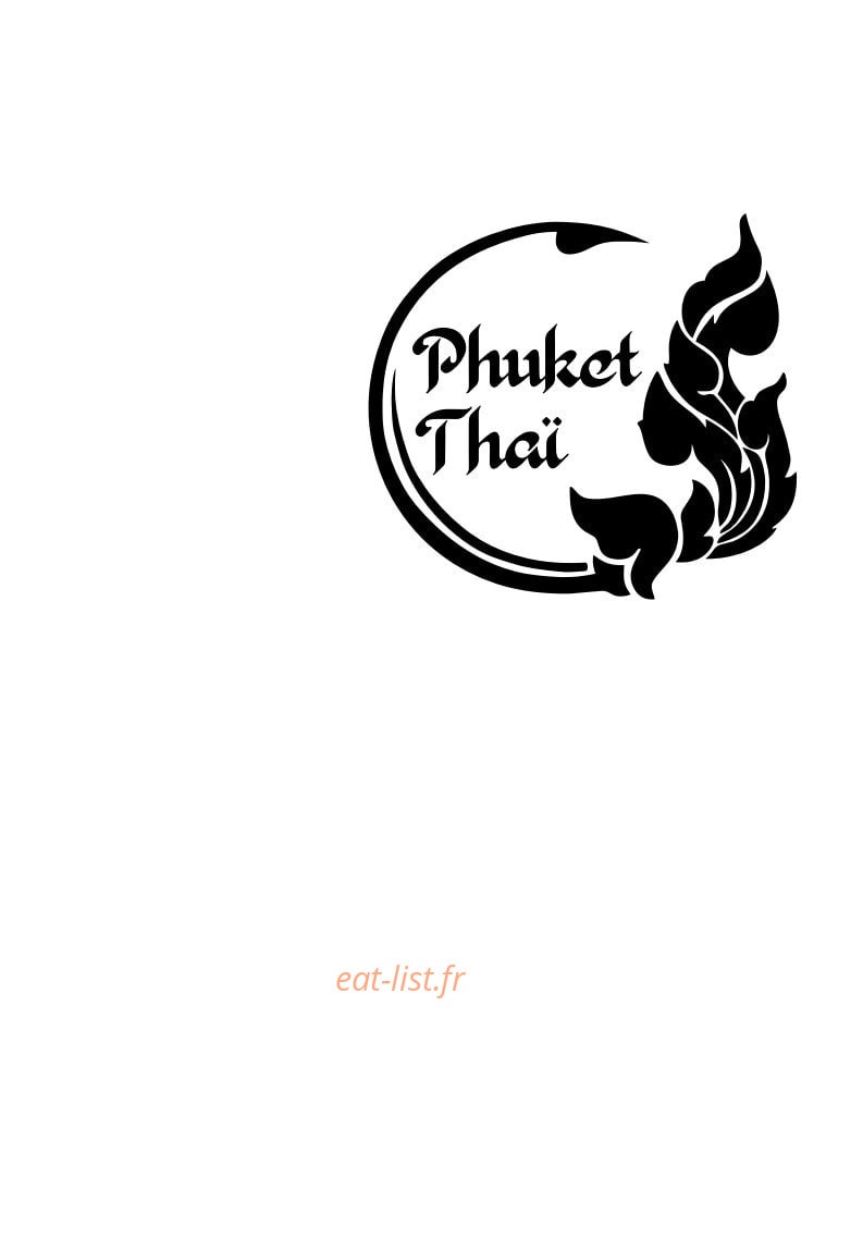 Phuket Thaï — carte page 1