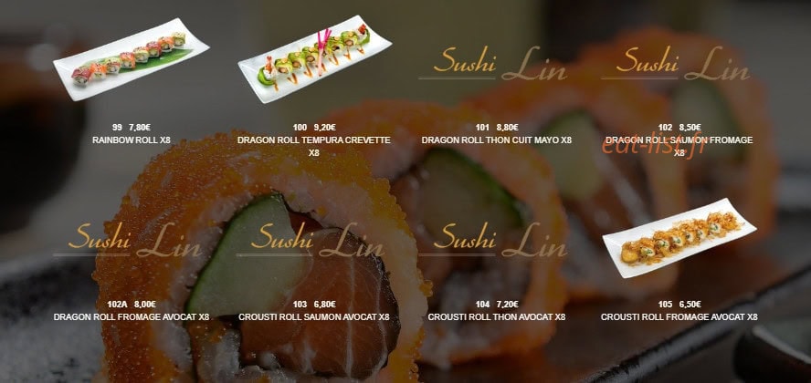 Sushi Lin — carte page 5