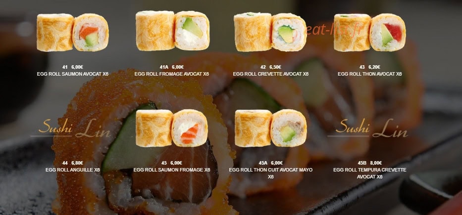 Sushi Lin — carte page 6