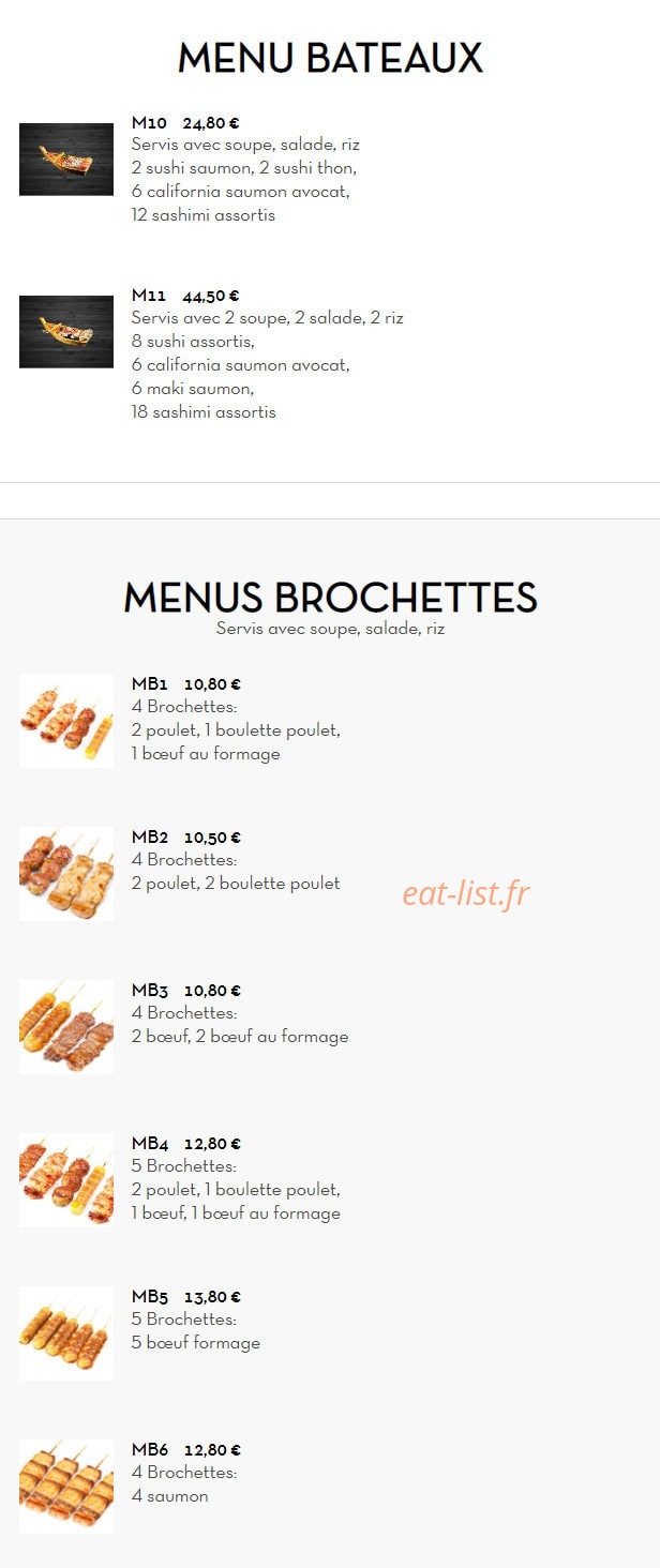 Yummy Sushi Thaï — carte page 7