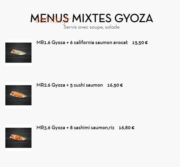 Yummy Sushi Thaï — carte page 9