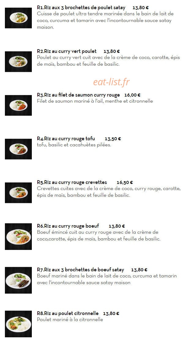 Yummy Sushi Thaï — carte page 5