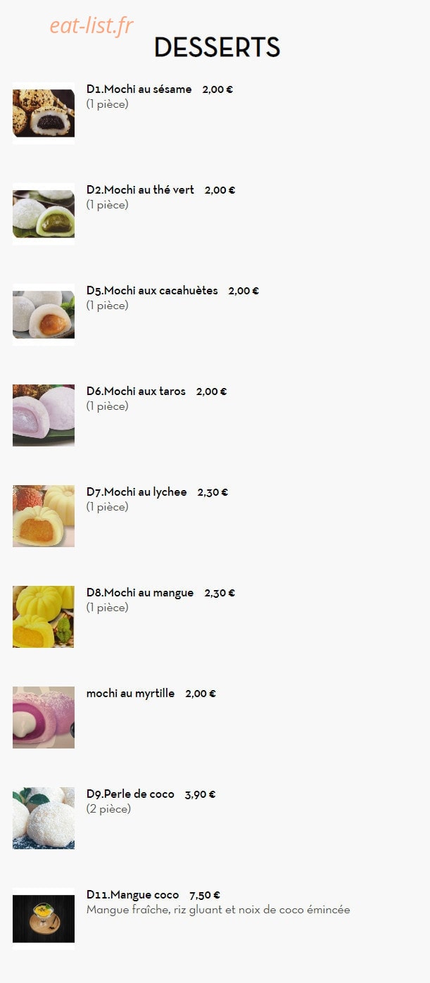 Yummy Sushi Thaï — carte page 18