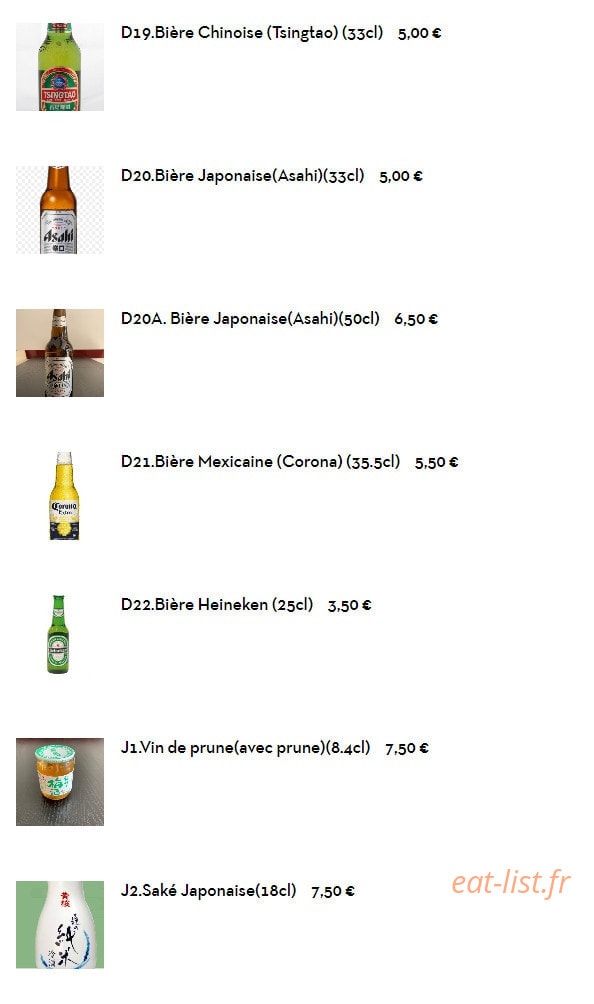 Yummy Sushi Thaï — carte page 20