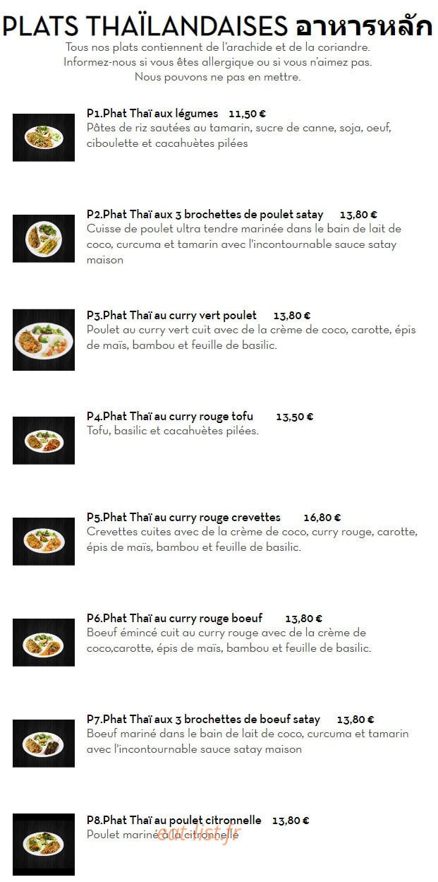 Yummy Sushi Thaï — carte page 4