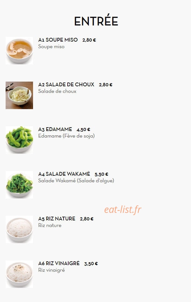 Yummy Sushi Thaï — carte page 2