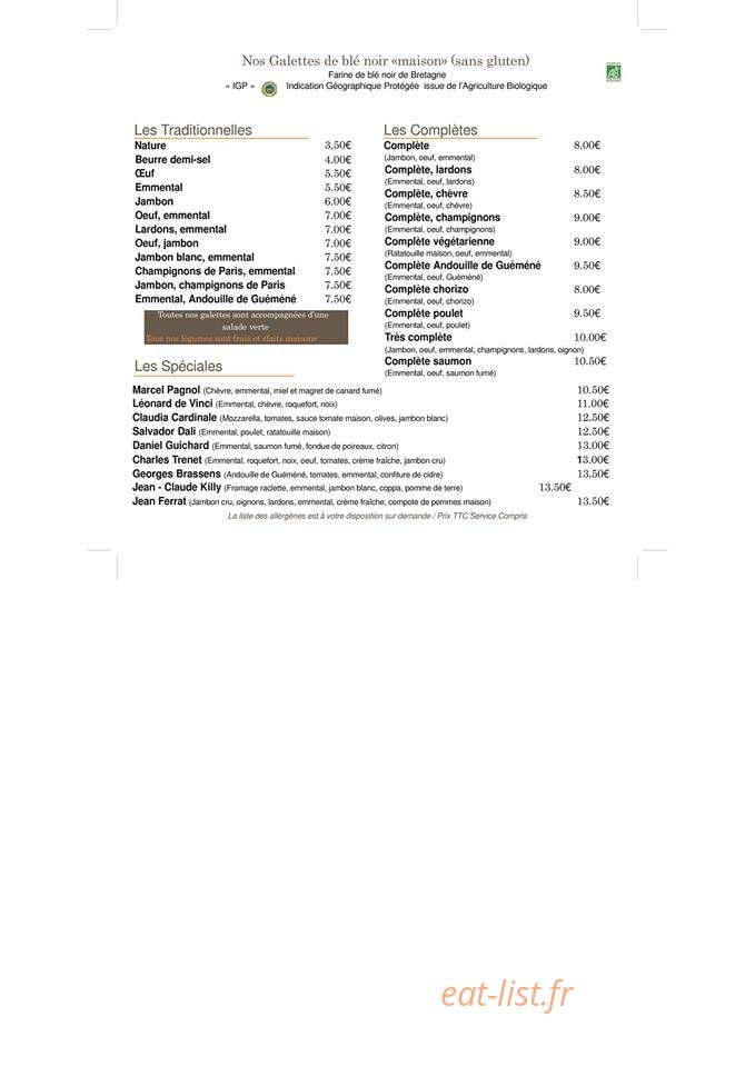 La Caverne des Artistes — carte page 1