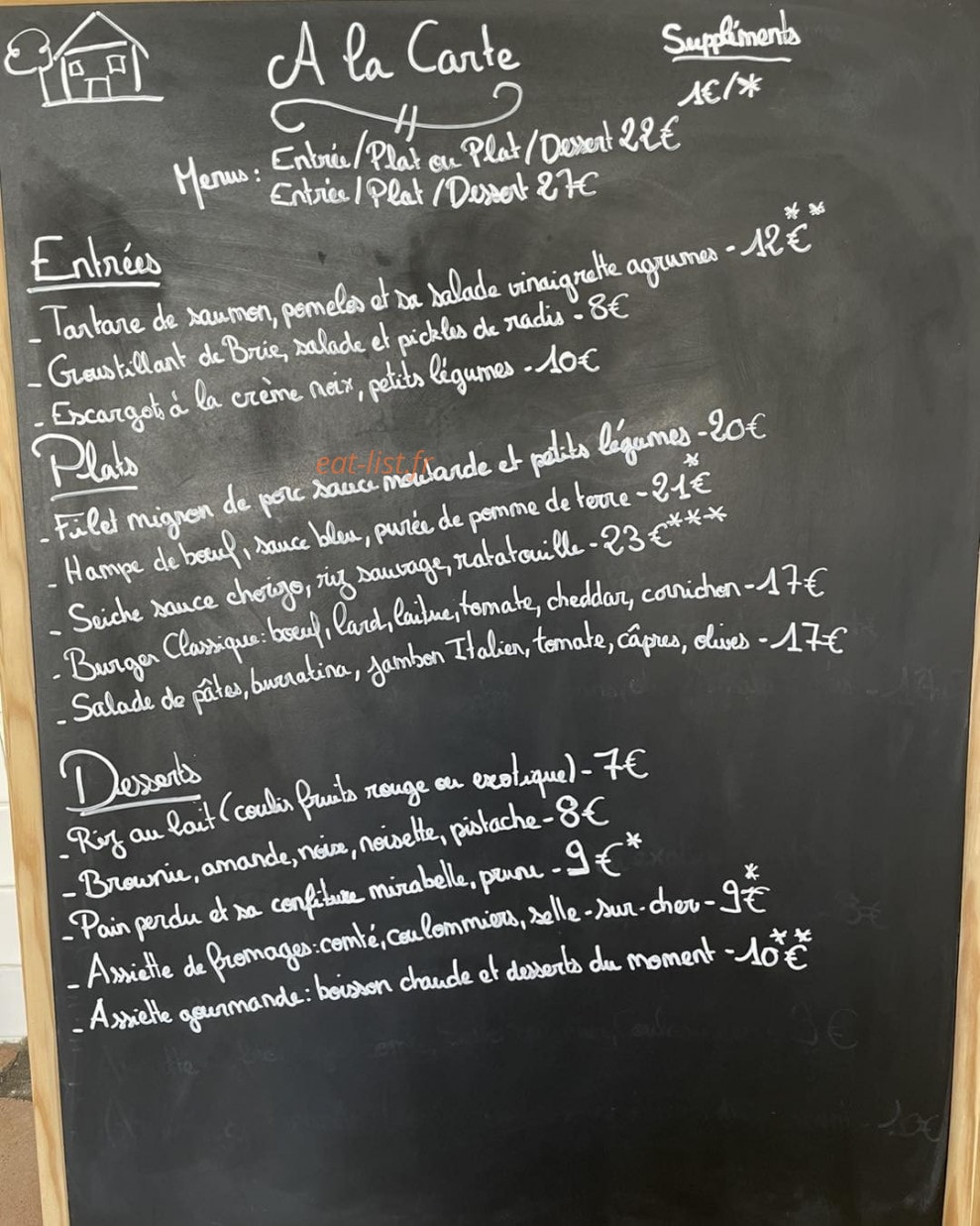 La Cuisine des Lulus — carte page 1