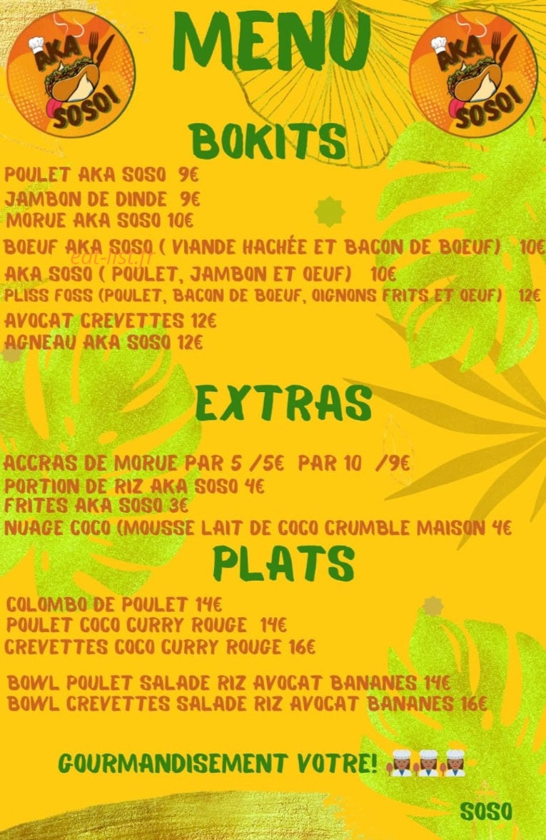 Aka Soso — carte page 1