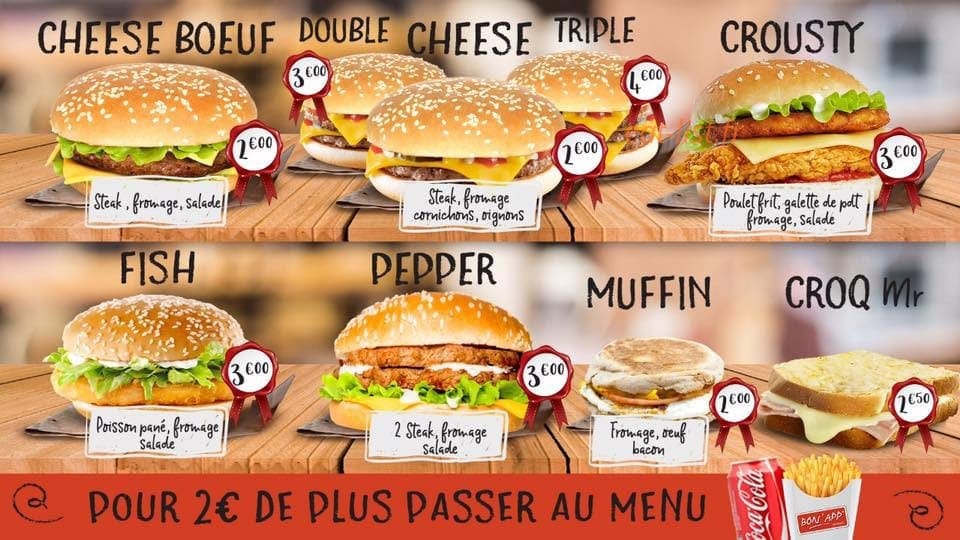 Bon'App — carte page 1
