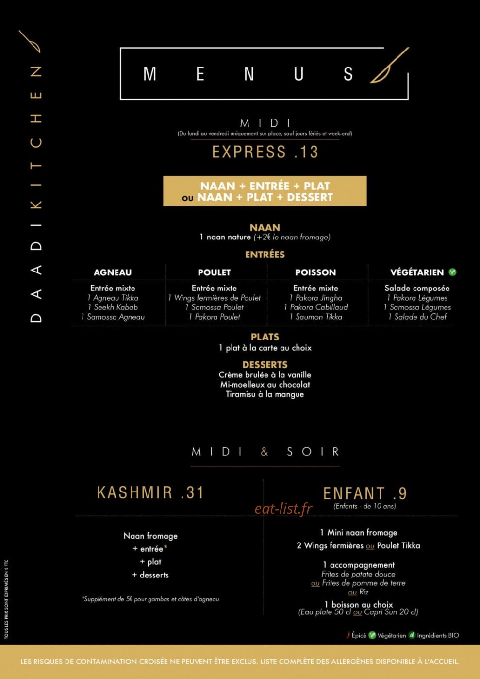Daadi Kitchen — carte page 2