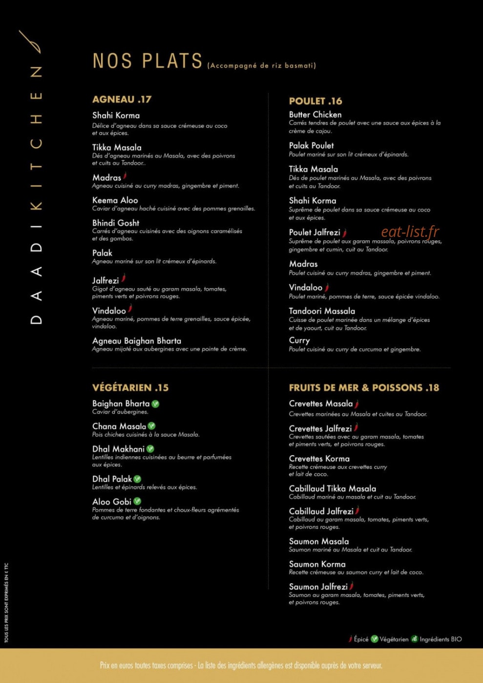 Daadi Kitchen — carte page 4