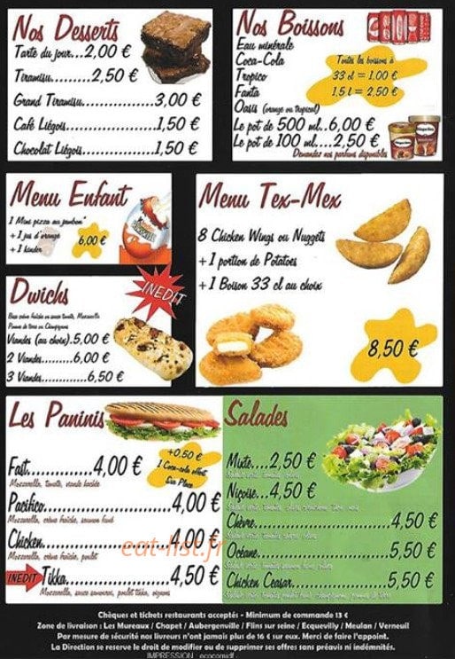 Fast pizza — carte page 5