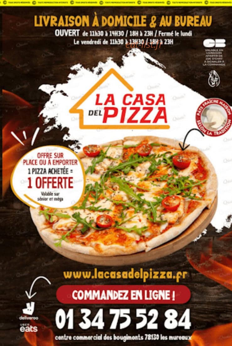 La Casa del Pizza — carte page 1