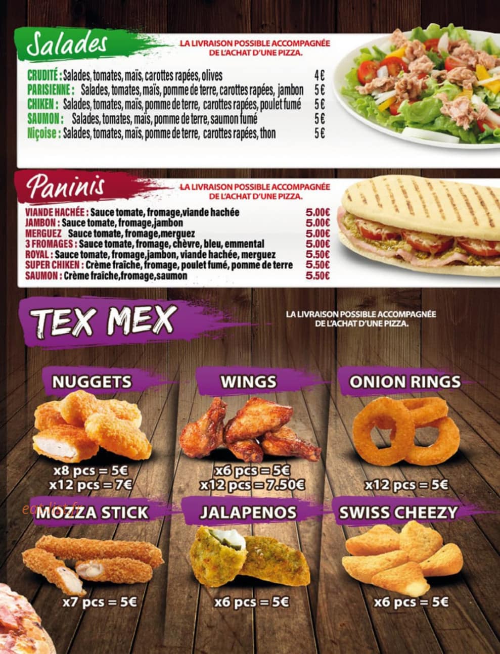 La Casa del Pizza — carte page 3