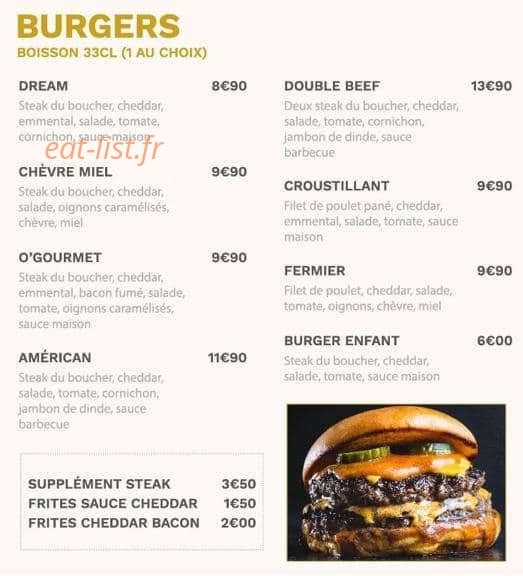 O’gourmet — carte page 3