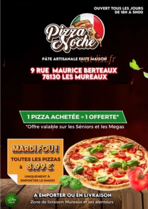 Pizza Noche — carte page 1