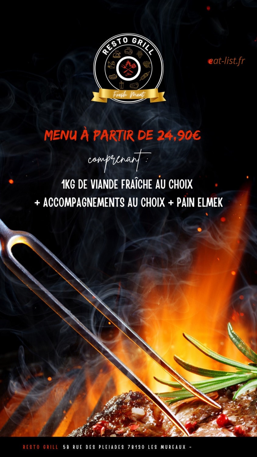 Resto Grill — carte page 1