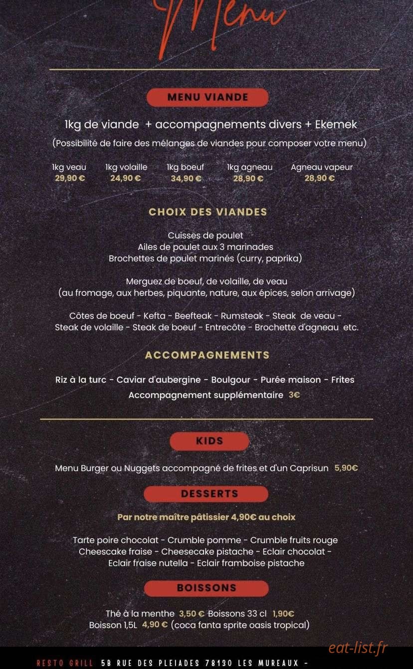 Resto Grill — carte page 2