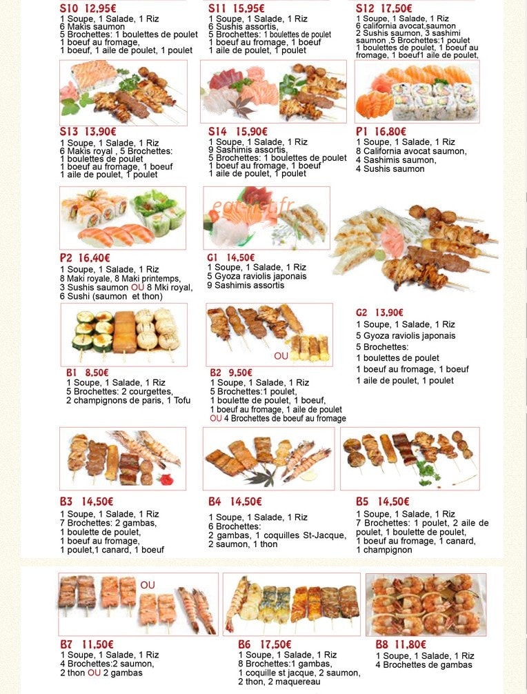 Sushi Les Mureaux — carte page 4