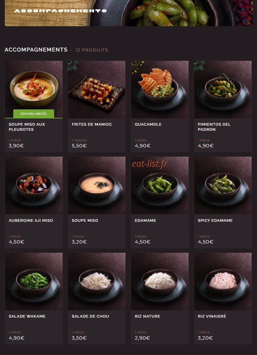 Côté Sushi — carte page 13
