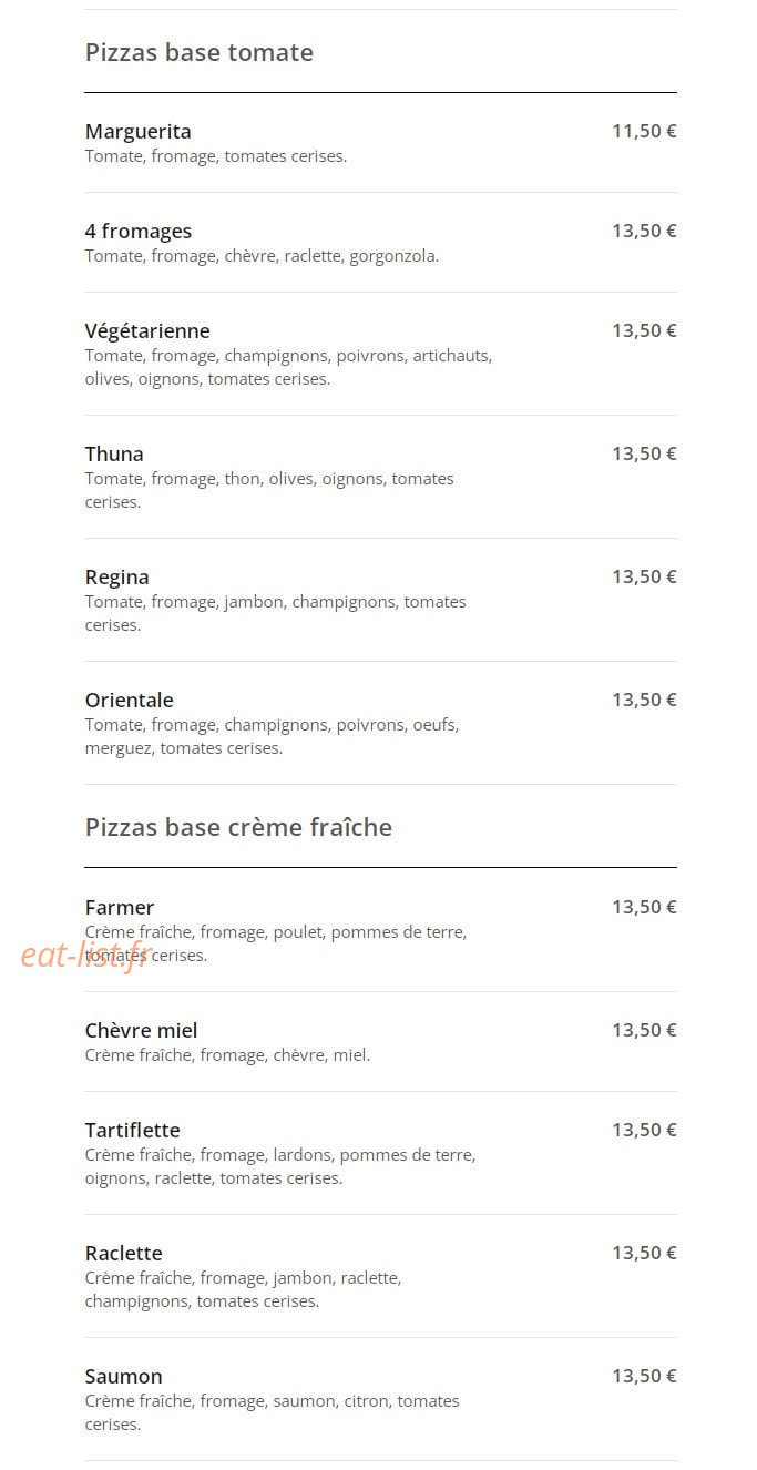 Gourmets 78 — carte page 2