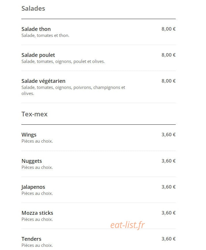 Gourmets 78 — carte page 3