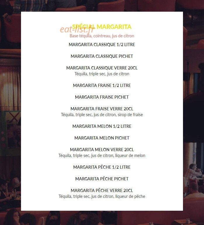 Indiana Café — carte page 16