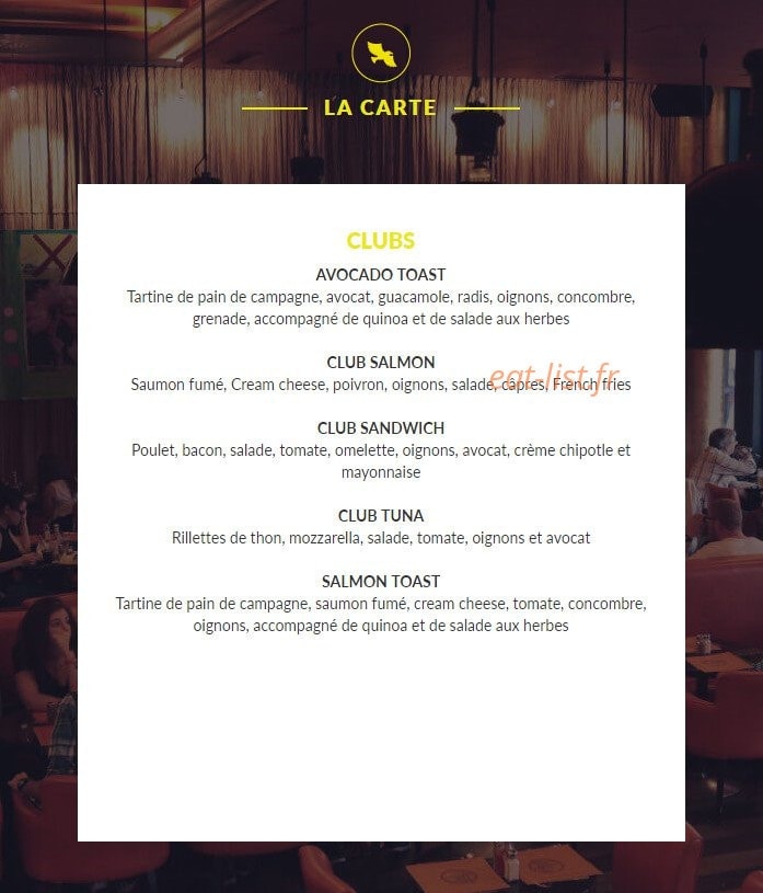 Indiana Café — carte page 3